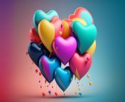 colorful heart air balloon shape collection concept isolated color background beautiful heart ball event 90220 1047.jpg from hd love jpg