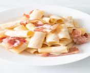 pates spaghetti rigatoni maison sauce blanche bacon cuisine italienne 1339 168137.jpg from 168137 jpg