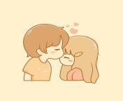 cute kawaii girl kissing her boyfriend cartoon character illustration 513640 610 jpgw360 from cute kiss her boyfriend in bus