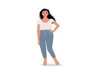 modern woman with long dark hair jeans tshirt vector female character flat style 507168 529.jpg from the top 50 modern female vocalists you should know jpg