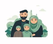vector illustration muslim family comes together radiating warmth togetherness 941797 130 jpgsize338extjpggaga1 1 1546980028 1708905600semtais from muslim jpg
