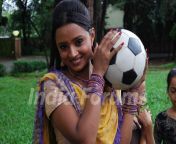 3246 ragini with a football.jpg from tamil village ragini with