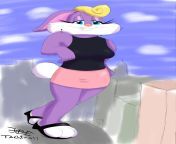 giant binky bunny taking a stroll down the street by tachi nii d6suc25.png from bunny giantess animation