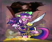 twilight and spike by kna d3e2si5.jpg from twike mlp spilight