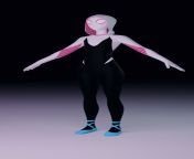 spider gwen into the spider verse 3d model obj fbx blend.jpg from 3d violet parr and gwen tennyson animations