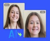 convert a smiling girl image to a cute little girl using fotor ai baby filter.jpg from little