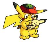 ash and baby pichu by coshi dragonite.jpg from ash son