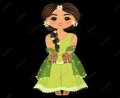 pngtree indian girl in mehndi outfit wedding ceremony cute with henna hands.png image 8526426.png from png mendi