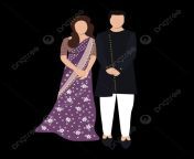 pngtree indian wedding couple outfits saree for bride and groom clipart transparent.png image 8629234.png from indian couple self made clip