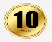 pngtree 10th anniversary golden badge logo icon.png background.png image 6098325.png from 10 tahun