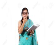 123956147 an indian teacher in blue saree asking a question to students on white studio background.jpg from indian teacher vs student saree