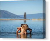 mother giving naked daughter piggyback woods wheatcroft canvas print.jpg from daughter nude beach