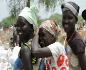 south sudan 3 girls food distribution.jpg from suda nese