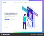depositphotos 522058696 stock illustration doctor online isometric landing page.jpg from view full screen doctor illustrating injection process by giving it in desi auntys bum mp4