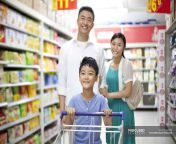 focused 182384704 stock photo chinese parents son shopping supermarket.jpg from www china mom son com
