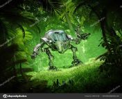 depositphotos 234473106 stock photo tropical jungle mech robot illustration.jpg from jungle me ch