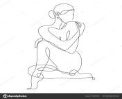 depositphotos 468007848 stock illustration contour nude continuous line pose.jpg from nude icon ru