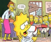 the mystery of the pesky desk lisa.png from simpsons paheal