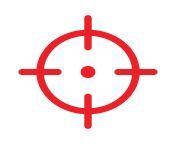 eps10 red sniper target or aim at target line icon in simple flat trendy style isolated on white background vector.jpg from aim at