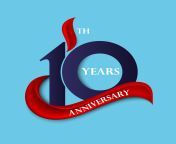 vector 10th anniversary sign and logo celebration symbol with red ribbon.jpg from » 10th
