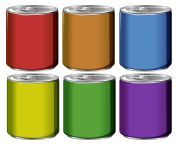 vector aluminum cans in six colors.jpg from 297028 jpg
