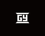 gy logo monogram with pillar shape designs template free vector.jpg from www gy
