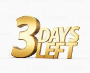three days left only 3 days left design template countdown left days banner count time sale nine eight seven six five four three two one zero days left 3d illustration photo.jpg from only 3 f
