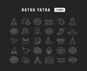 line icons of ratha yatra vector.jpg from 10562739 jpg