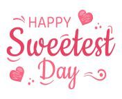 happy sweetest day on 21 october sweet holiday event hand drawn cartoon flat illustration with cupcakes and candy in a pink background vector.jpg from sweet est