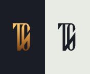 initial tg gt t g monogram logo template initial based letter icon logo vector.jpg from t g gt t