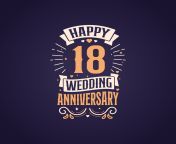 happy 18th wedding anniversary quote lettering design 18 years anniversary celebration typography design free vector.jpg from 18 yerrs