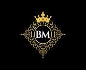 letter bm antique royal luxury victorian logo with ornamental frame free vector.jpg from bm