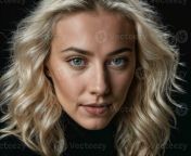 of close up beautiful european woman with blonde hair color in black background generative ai photo.jpg from euro blonde blacked