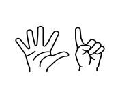 six number hand gesture line icon illustration vector.jpg from six and