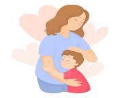mother s love mom s hug mom and son card on mother s day vector.jpg from mom and son