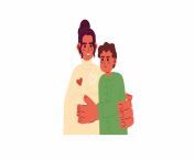 latino mom teen son hugs 2d characters animation grateful thank you flat cartoon 4k transparent alpha channel hispanic mother embracing consoling boy animated people on white background video.jpg from mom son 2d