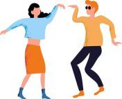 10556645 pessoas dancando homem e mulher dancando o casal esta dancando silhueta personagens na danca pose curtir festa vetor.jpg from eu dançando brincando