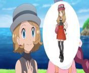 pok mon x y serena is different from anime.jpg from in pokemon xy serena showing her boobs and pussy