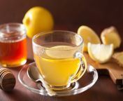 hot lemon ginger honey tea in glass cup p339klw.jpg from hot class tea