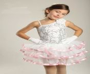 sexy children girl white one shoulder ballet dance dress with sequins.jpg from sexy childen gir