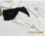 sexy anti glare vest style bra with anti slip gathered student underwear lace wrapped chest strapless.jpg from sixy anti