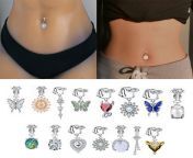 new butterfly fake belly button ring fake belly piercing clip on umbilical navel fake pircing faux.jpg from 조현 fake