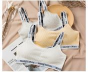 sexy seamless bra women cotton bra casual letter bra detachable padded sling top fitness breathable bras.jpg from man wear hot bra sexyress sanghavi xxx photos