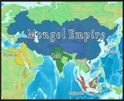 largest extent of mongol empire and nations that survived the mongol expansions.jpg from kerajaan mongolia