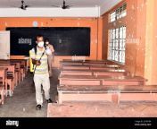 200918 assam sept 18 2020 xinhua a worker sanitizes a classroom at a school in assam india sept 18 2020 assam government decided to reopen schools from sept 21 strxinhua 2cnkt84.jpg from assamese 18 school