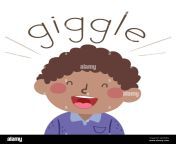 illustration of a giggle sound and a kid boy laughing and giggling learning onomatopoeia 2aa69rn.jpg from www giggle bd com