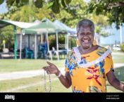 portrait of a melanesian australian mature woman smiling outdoors 2axwat1.jpg from australian mature