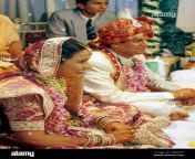 bride and bridegroom sitting marwadi wedding bombay mumbai maharashtra india asia mr 2b453py.jpg from bridget in marwadi
