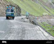 leh india september 1 2014 trucks carrying goods are passing through zojila pass a high mountain pass between srinagar and leh at 11575 ft 2fyjnx3.jpg from jojila