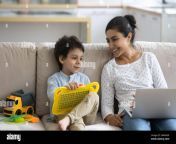 happy indian mom and little son enjoying leisure together 2h68ggk.jpg from indian mom and son enjoying